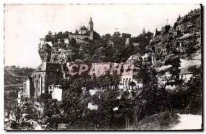 Postcard Modern Rocamadour General view on new ramps taking the road of & # 3...