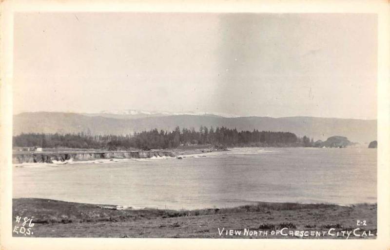 Crescent City California Waterfront Real Photo Antique Postcard K93409