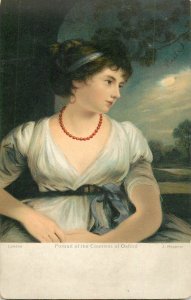 Fine art postcard painting London J. Hoppner portrait of the Countess of Oxford