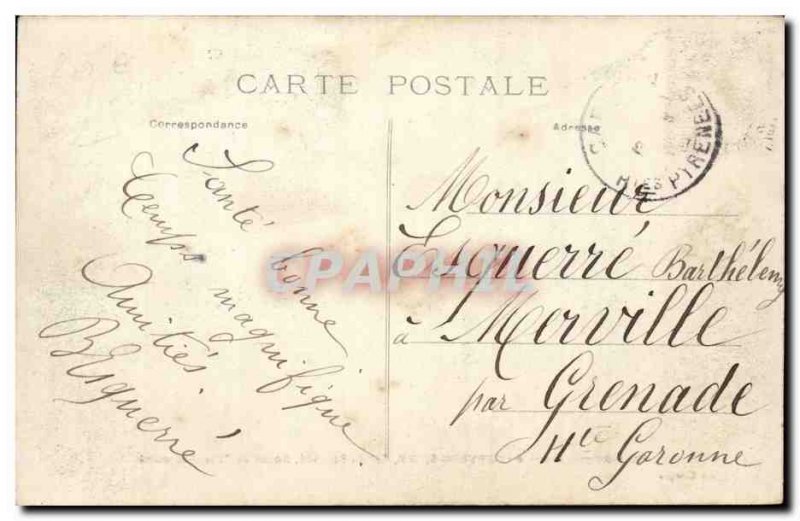 Capvern les Bains Old Postcard bouride Col Route of & # 39etablissement