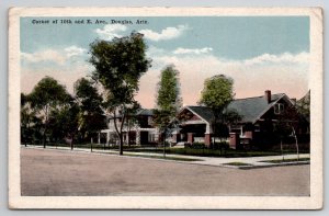 Douglas AZ Arizona Corner Of 10th And E Ave 1918 Postcard O22