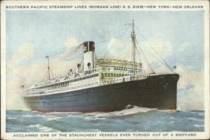 Southern Pacific Morgan Steamship Line SS DIXIE c1915 Postcard