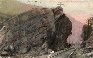 13557 Bowlder Rock, C&O Railway, Nuttall, West Virginia 1907