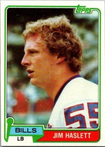 1981 Topps Football Card Jim Haslett Buffalo Bills s60054