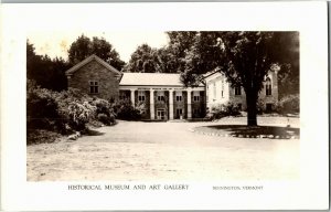 RPPC Historical Museum and Art Gallery, Bennington VT Vintage Postcard O39