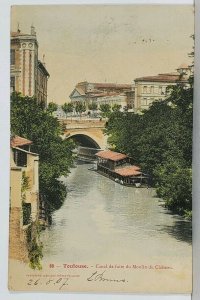 Toulouse Canal de fruite du Moulin du Chateau c1907 Postcard K13