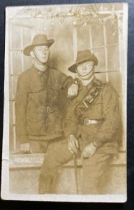 Mint Australia Real Picture Postcard RPPC WWI Australian Soldiers