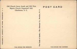 Charleston South Carolina SC Baptist Church Albertype Vintage Postcard