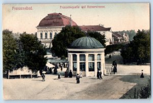 Františkovy Lázně Czechia Postcard Franzensquelle Und Kaiserstrasse c1910