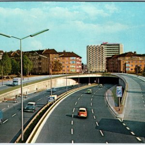 1960s Berlin Germany Halensee Stadtautobahn Postcard Tunnel Bus VW Beetle Persil