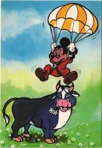 PC DISNEY, MICKEY MOUSE AND FERDINAND THE BULL, Modern Postcard (b38057)