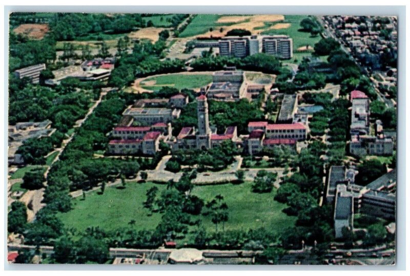 c1960's Aerial View Universidad De Puerto Rico Rio Piedras San Juan PR Postcard