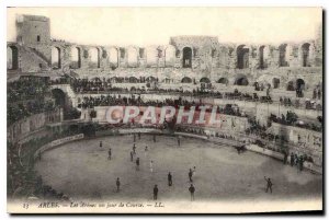 Old Postcard Arles Les Arenes one day Corrida Race