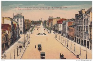 REIMS, Marne, France, 1900-1910´s; Drouet D'Erlon Place And Sube Fountain
