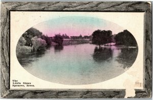 Scene on Little Sioux River, Spencer IA c1912 Vintage Postcard P39