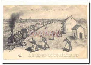 Legend of St Saulge Old Postcard The clunker (train)