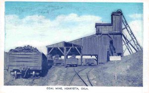 Coal Mine Mining Henryetta Oklahoma postcard