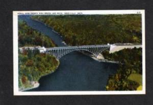 MA View French King Bridge GREENFIELD MASS POSTCARD