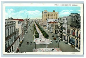 1920 Marti Prado Promenade Cars Havana Vintage Postcard F96