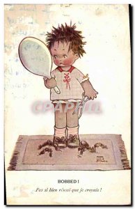 Old Postcard Fantasy Illustrator Child Bobbed