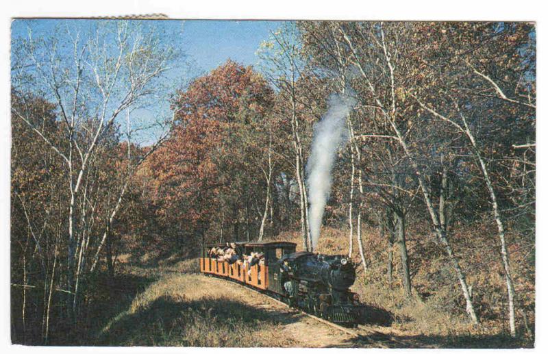 Wisconsin Dells Miniature Railroad Riverside Great Northern Train 1961 postcard
