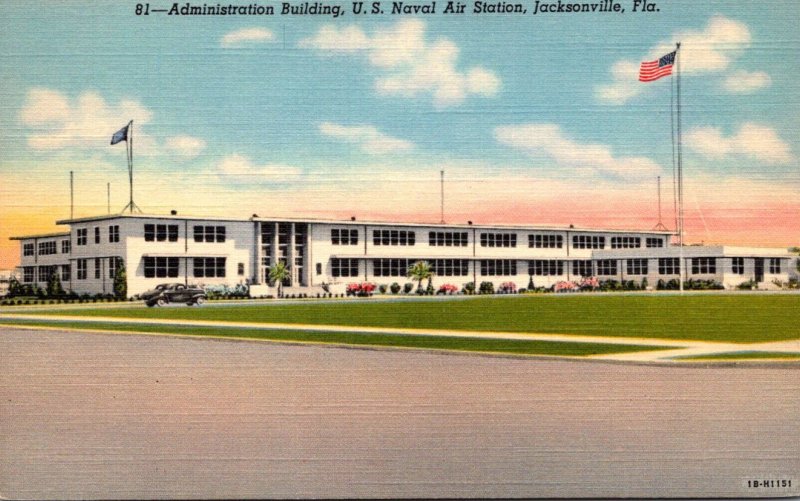 Florida Jacksonville U S Naval Air Station Administration Building Curteich