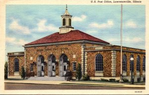 Illinois Lawrenceville Post Office 1950 Curteich