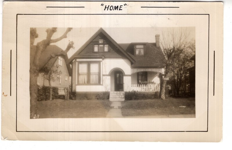 Real Photo, 'Home',  British Columbia, Used 1954, Postage Due