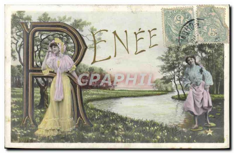 Old Postcard Fantaisie Surname Renee