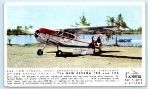 CESSNA #190 & #195 The Pilot's Airplane AIRPLANE ADVERTISING c1950s Postcard