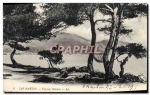 Old Postcard View Of Menton Cap Martin