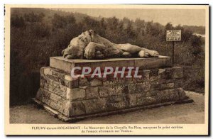 Old Postcard Fleury before Douaumont monument of the Chapel Ste Fine Militaria