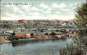 PHILLIPSBURG NEW JERSEY NJ Horse Shoe Works FACTORY Antique Postcard