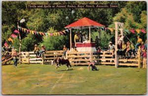 Amarillo Texas, 1948 Thrills and Spills at Annual Rodeo, Boy's Ranch, Postcard