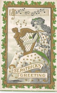 Harp, Erin Go Bragh Saint Patrick's Day 1909 small tear bottom edge