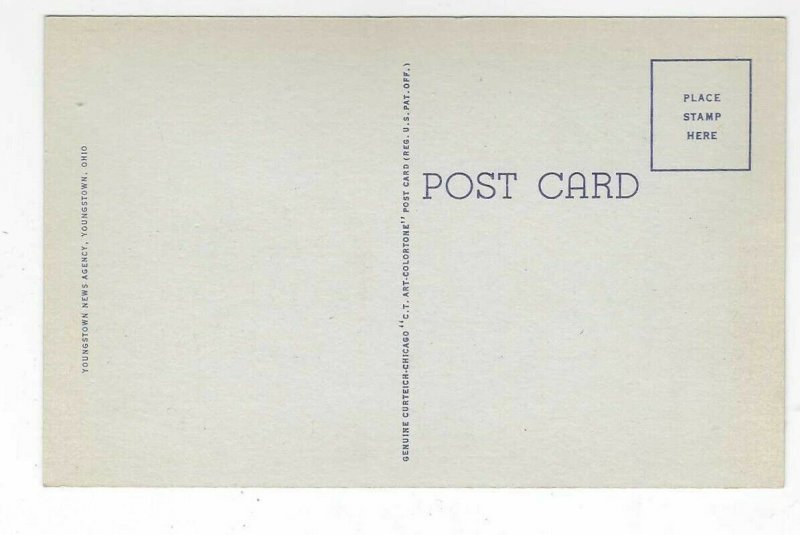 Vintage Postcard, US Post Office, Youngstown, Ohio