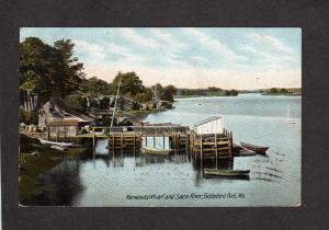 ME Norwoods Wharf Saco River Biddeford Pool Maine Vintage Postcard UDB