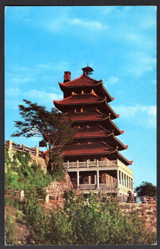 Pennsylvania READING The Pagoda on the summit of Mount Penn - Chrome