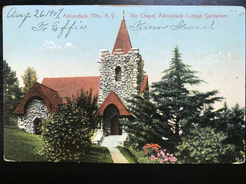 Vintage Postcard 1907 Adirondacks Cottage Sanitarium Adirondacks Mountains NY