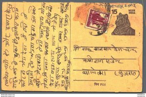 India Postal Stationery Tiger 15