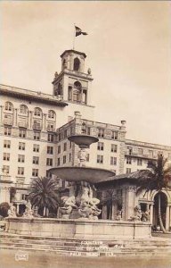 Florida Palm Beach Breakers Hotel The Fountain Real Photo RPPC