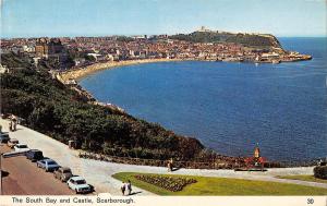 B101598 the south bay and castle scarborough car voiture   uk 14x9cm