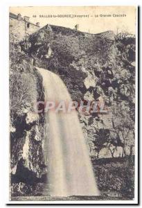 Salles La Source Old Postcard The great waterfall