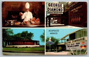 Acapulco  Mexico  George Diamond  Chicago Illinois  Steak House    Postcard
