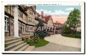 United states Old Postcard Cdrive and main entrance Briarcliff Manor Lodge Ne...