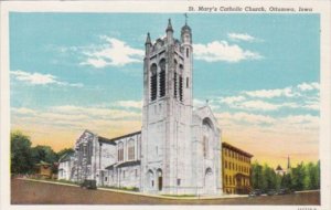 Church St Mary's Roman Catholic Church Point Ottumwa Iowa Curteich