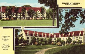 Linen Postcard - Kenarden Lodge - College of Wooster - Wooster, Ohio