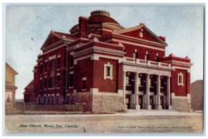 c1910 Zion Church Moose Jaw Saskatchewan Canada Lewis Rice Photo Postcard