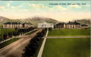 Salt Lake City, UT Utah UNIVERSITY OF UTAH Campus View ca1910's Vintage Postcard