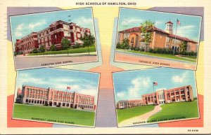 Ohio Hamilton High Schools Multi View 1941 Curteich